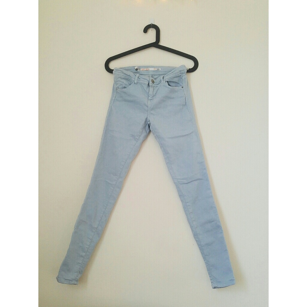 Pastel sky blue skinny jeans